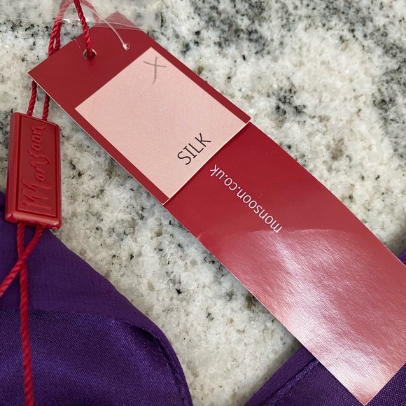 Monsoon Purple Cocktail Dress Size UK 10 EU 38 - Picture 9 of 12